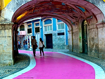 Rua cor de rosa